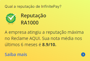 miniatura reclame aqui infinitepay