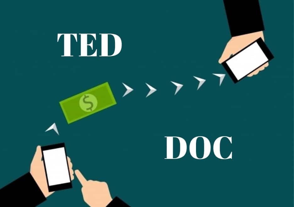 TED e DOC, transferir dinheiro