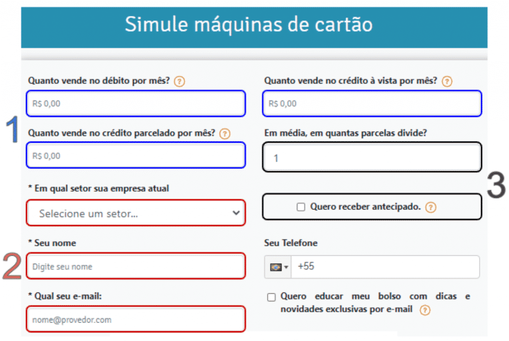 comparador-maquininha imagem simulador de maquininha de cartão do educando seu bolso