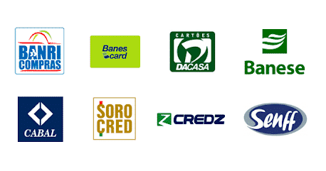 bandeira-de-cartao-regional logo das bandeiras de cartão banricompras, banescard, dacasa, banese, cabal, sorocred, credz, senff