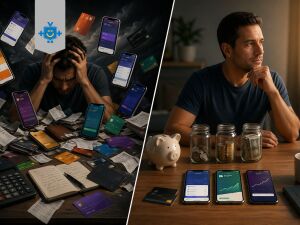 conta em vários bancos